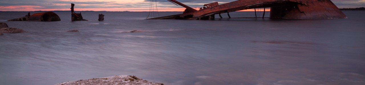 Landscapes - Newfoundland - Shipwreck Sunset