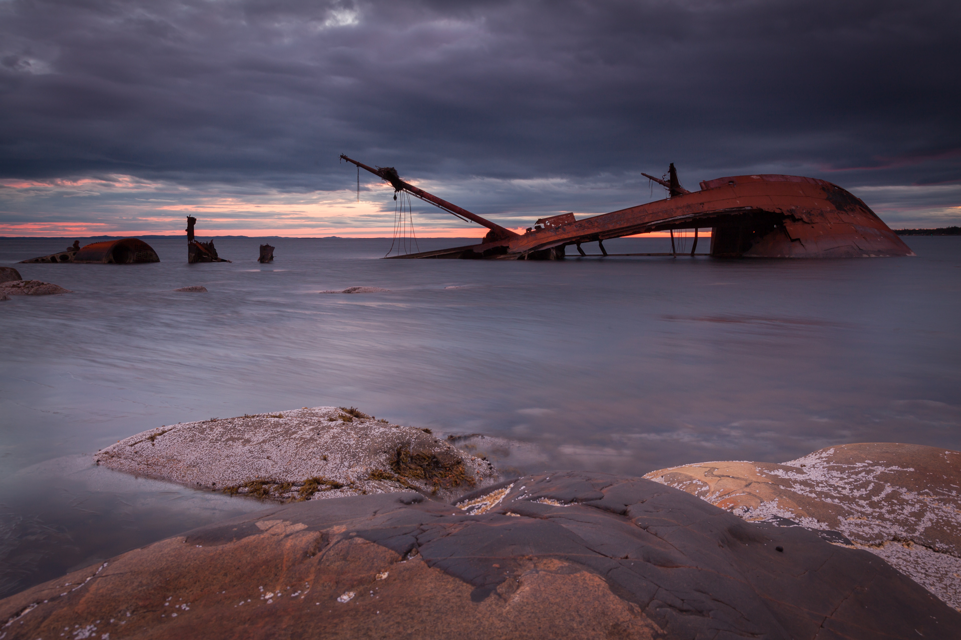 Landscapes - Newfoundland - Shipwreck Sunset